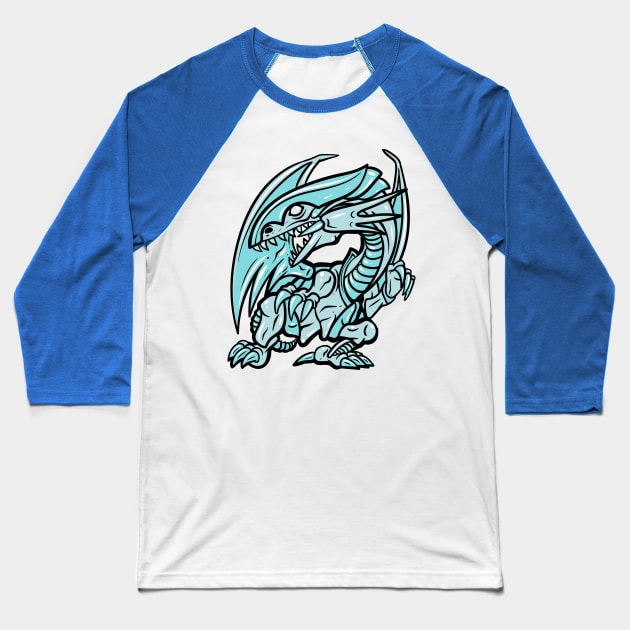 Blue Eyes Dragon Baseball T-Shirt by CalebLindenDesign